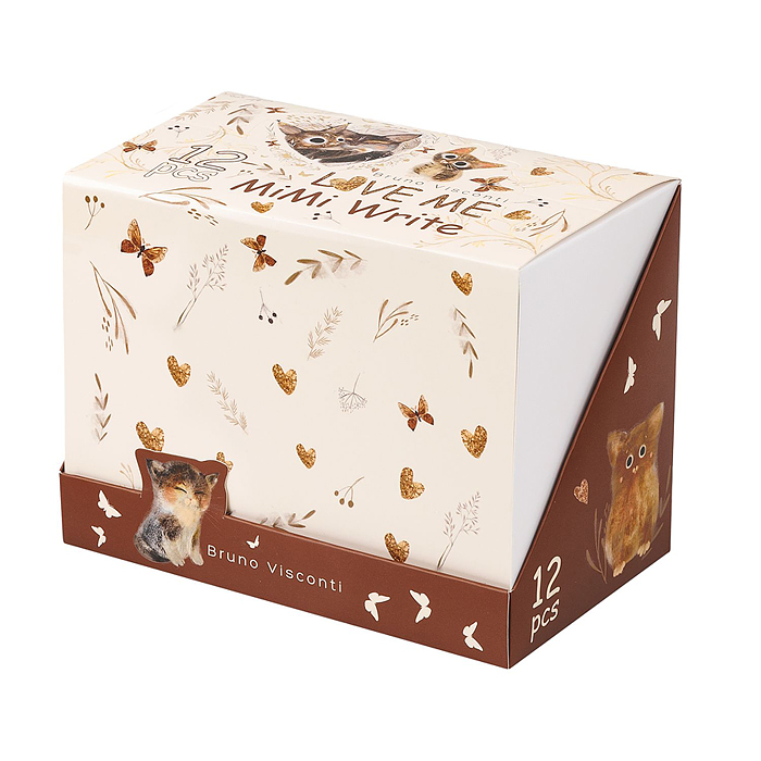 Ручка MimiIwrte "Love me. Милый котик" шариковая, 0,5 мм, синяя, в подарочной упаковке