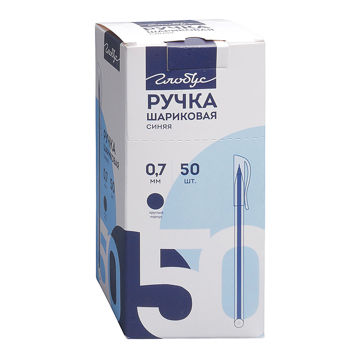 Ручка шариковая "Round", синяя, 0,7 мм 