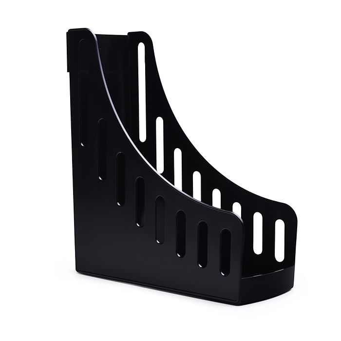 Вертикальный накопитель "Brief" размер 10x25x28,5 см, увеличенная вместимость, непрозрачный черный 