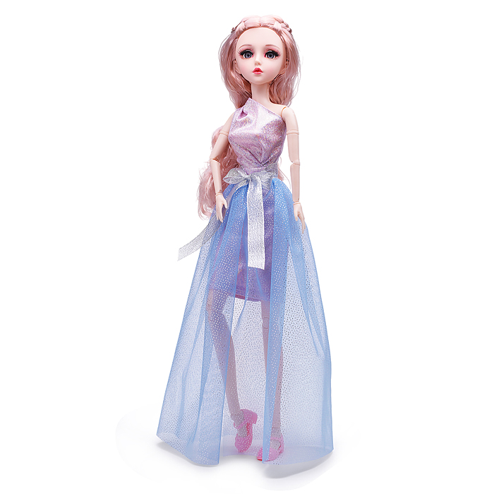 Кукла "Александра" (55 см) в платье с синей юбкой (в коробке)
