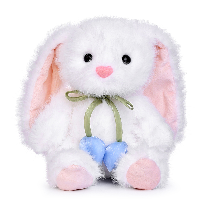 Мягкая игрушка M1720 "Заяц с бантиками-тюльпанами" 28 см