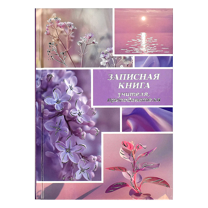 Записная книга учителя, преподавателя А5 96л. "Сиреневый микс"
