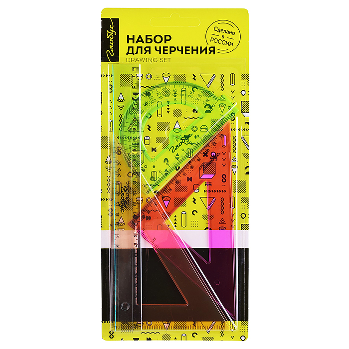 Набор для черчения из 4-х предметов, блистер 