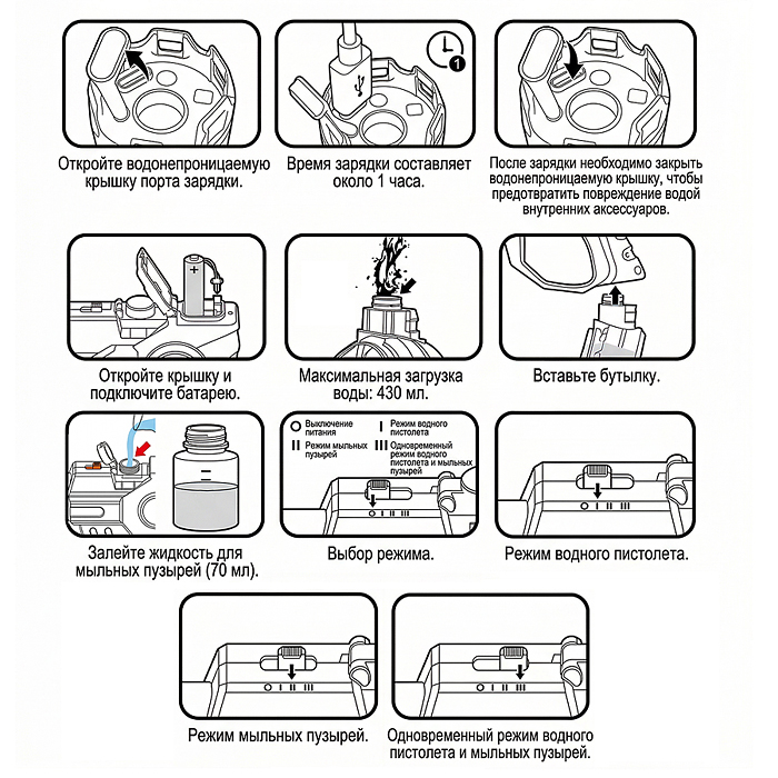 Водное оружие KB1397 "Hydro Hustle" в коробке (цвет оранжевый)