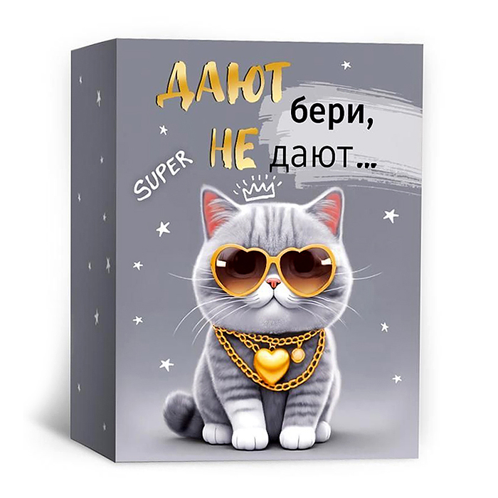 Коробка подарочная с открыткой "Дают - бери"