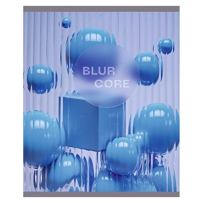 Тетрадь 48л. клетка серая "Blur Core" А5 скрепка