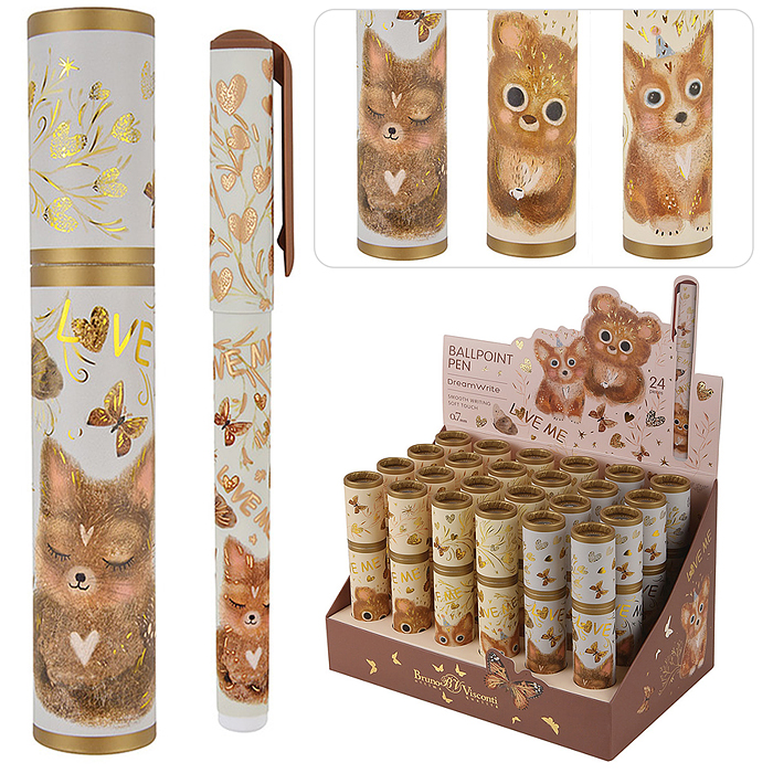 Ручка Dreamwrite "Love me. Friends" шариковая 0.7 мм, синяя, в подарочной тубе