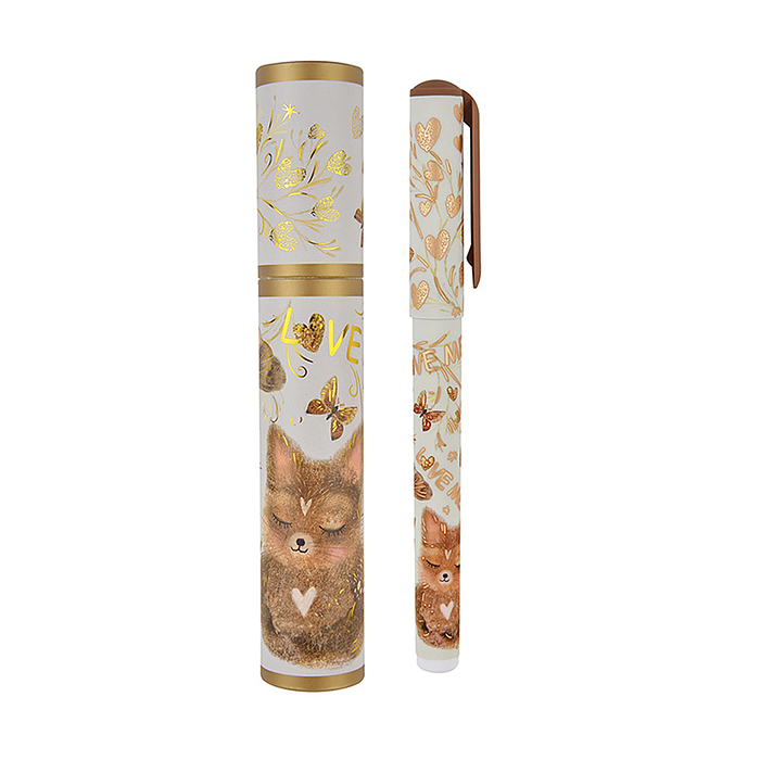 Ручка Dreamwrite "Love me. Friends" шариковая 0.7 мм, синяя, в подарочной тубе