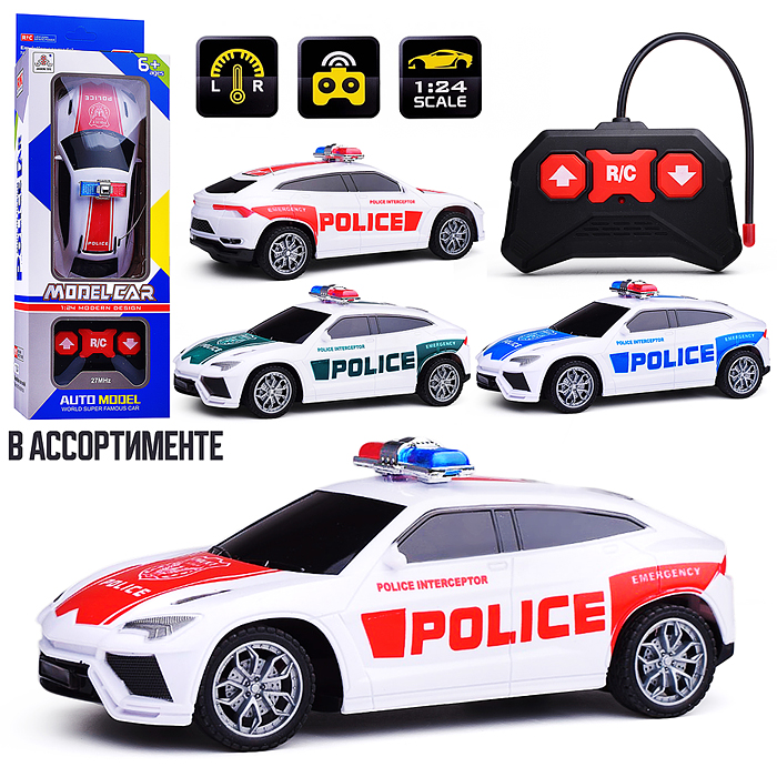 Машина 988-2P "Полицейская" 1:24 р/у 27 MHz, в коробке