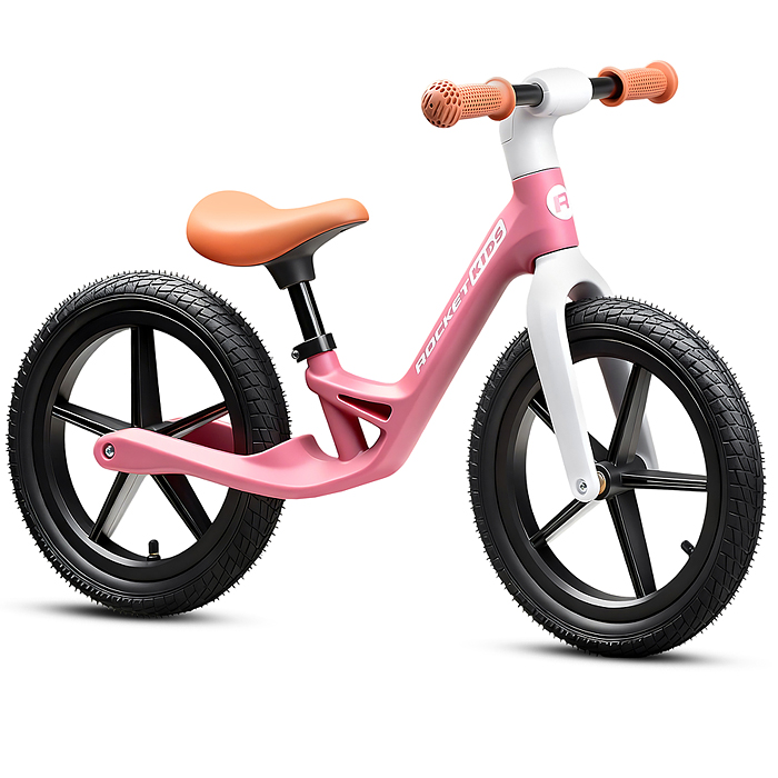 Беговел 14" Rocket, колеса надувные, рама нейлон, цвет розовый