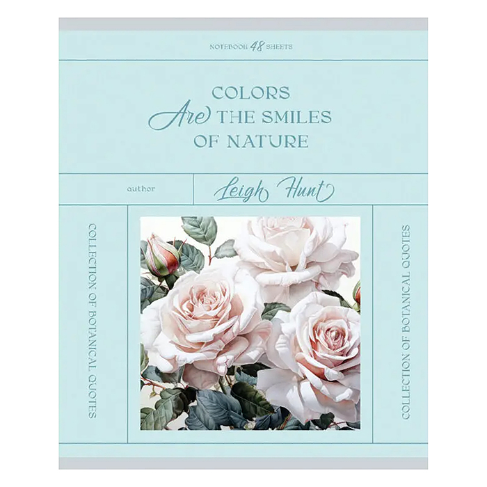 Тетрадь 48л. клетка "Botanical Qoutes" А5 скрепка