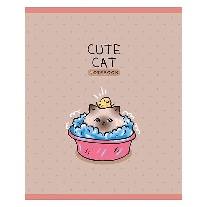 Тетрадь 96л. клетка "Purr-Meow" А5 скрепка