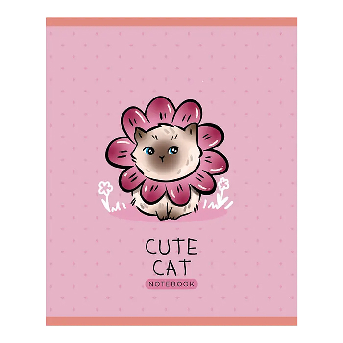 Тетрадь 96л. клетка "Purr-Meow" А5 скрепка