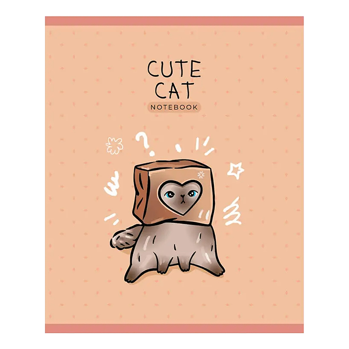 Тетрадь 96л. клетка "Purr-Meow" А5 скрепка