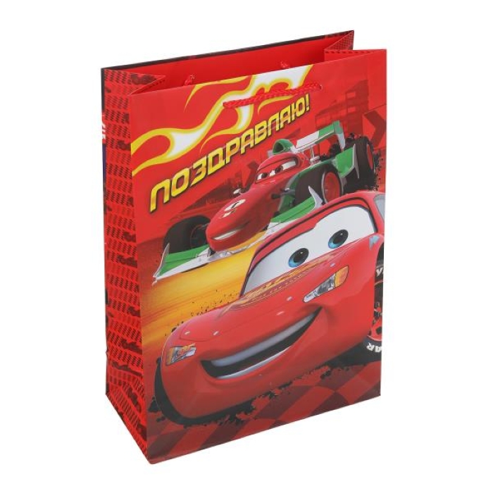 Пакет подарочный Матовый ML, Машинки, 140 гр/м2 