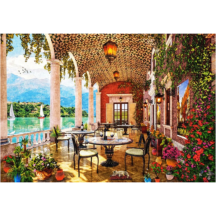 Пазлы 1500 "Терраса на берегу озера"