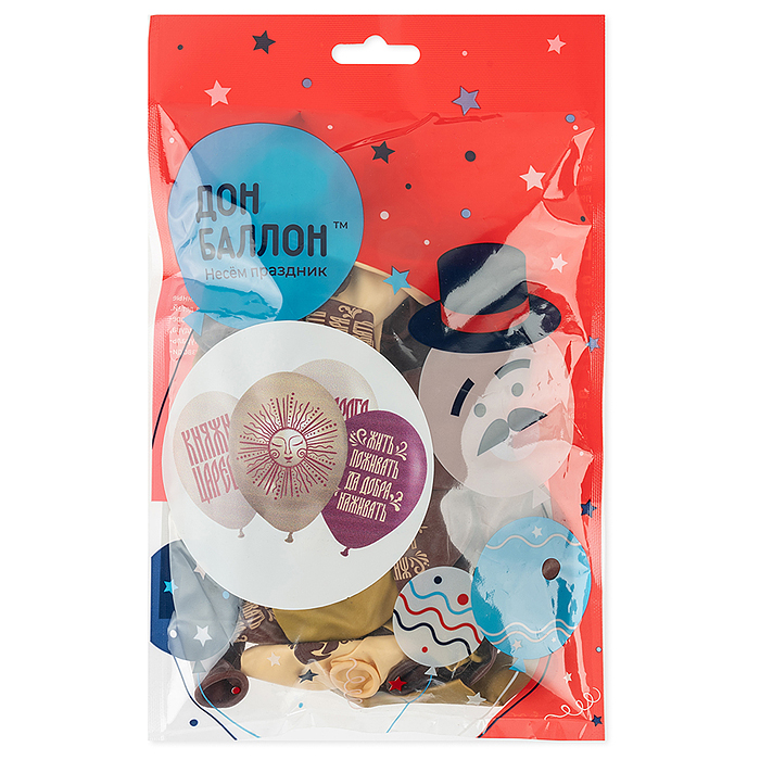 Шар (12''/30 см) Княжна Царевна, Ассорти, хром, 2 ст, 25 шт.