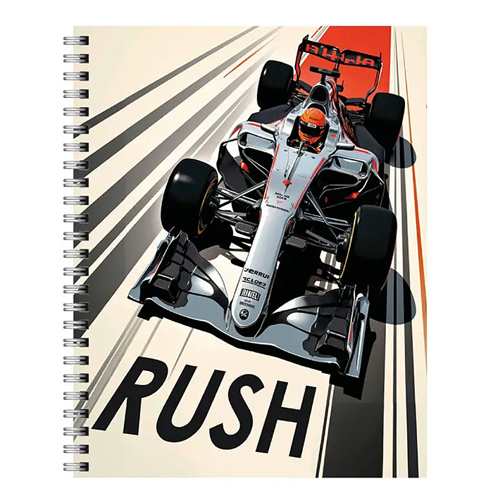 Тетрадь 96л. клетка "Formula-1" А5 гребень 