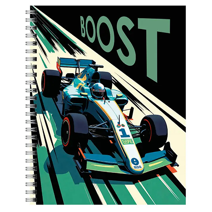 Тетрадь 96л. клетка "Formula-1" А5 гребень 