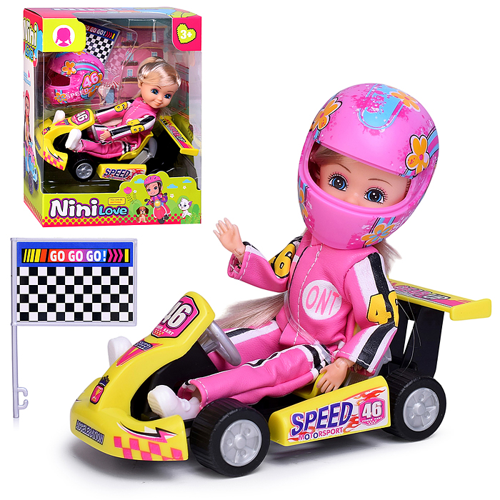 Кукла с аксессуарами 57895 "Гонщица" в коробке