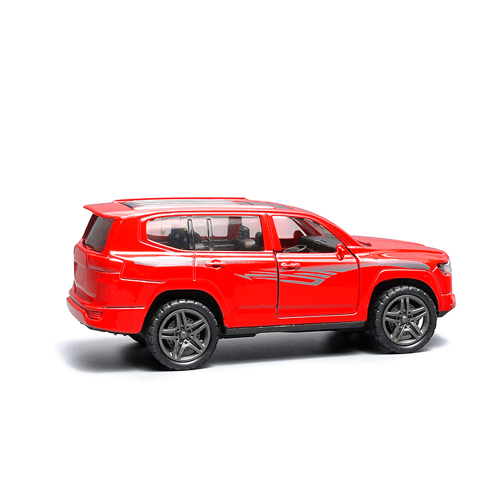 Красная инерционная машинка die-cast , 1:32, с люком