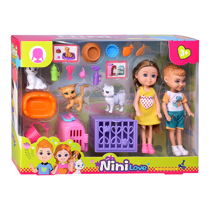 Кукла с аксессуарами 57865 "Cat care" в коробке