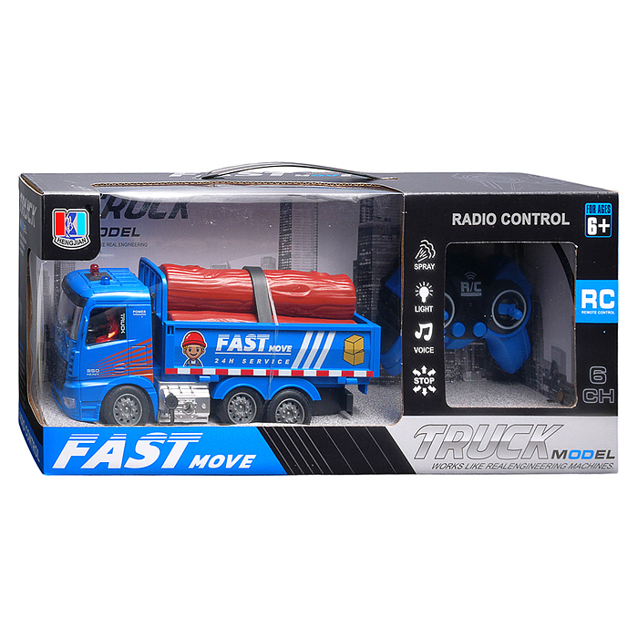 Машина 689-966 "Грузовик" 1:20,  р/у, 27 MHz, (USB) в коробке