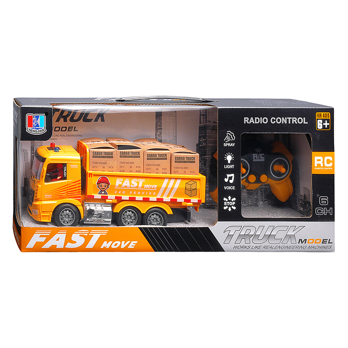 Машина 689-966 "Грузовик" 1:20,  р/у, 27 MHz, (USB) в коробке
