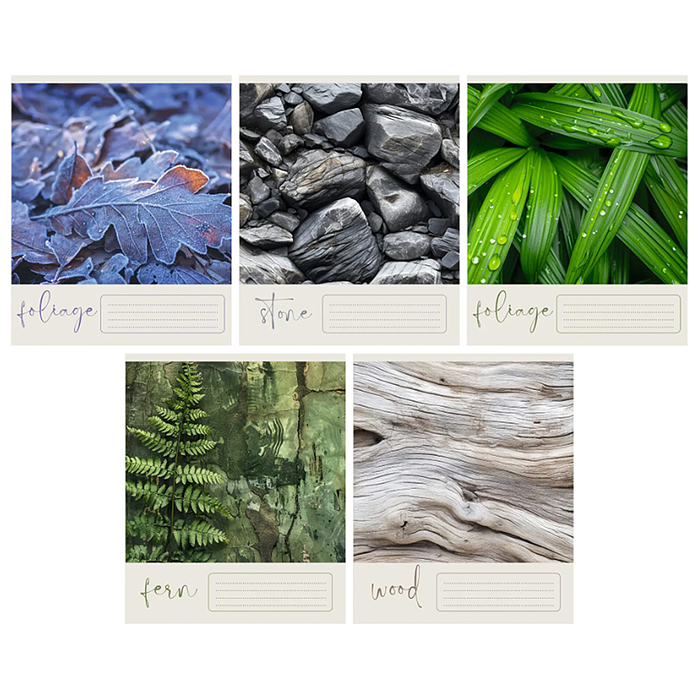 Тетрадь 48л. клетка "Природный код" А5 скрепка