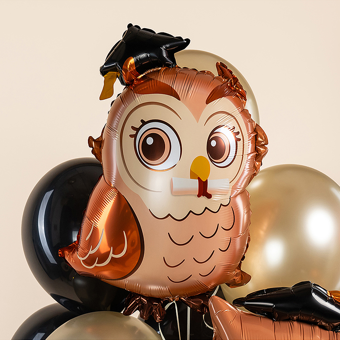 Шар (26''/66 см) Фигура, Сова Выпускник, 1 шт. в уп.