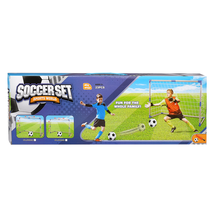 Ворота футбольные JB8885A с мячом и насосом, в коробке