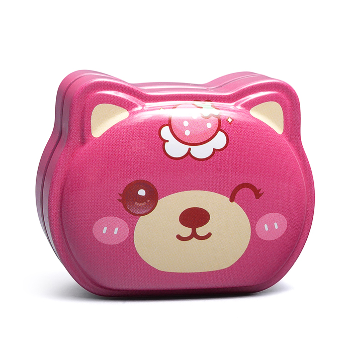 Точилка металлическая "Животные" 2 отверстия для заточки, 4 дизайна, с контейнером для стружки