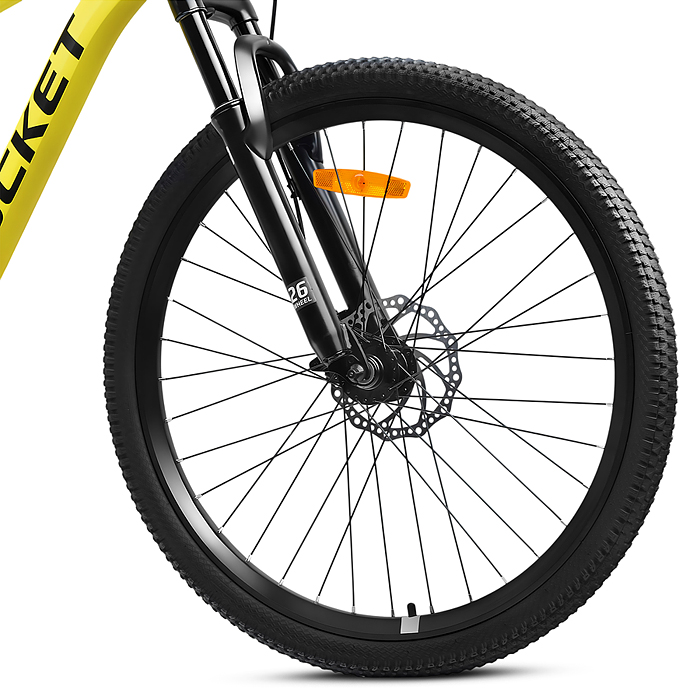 Велосипед 26" Rocket Rower, цвет желтый, размер 18"