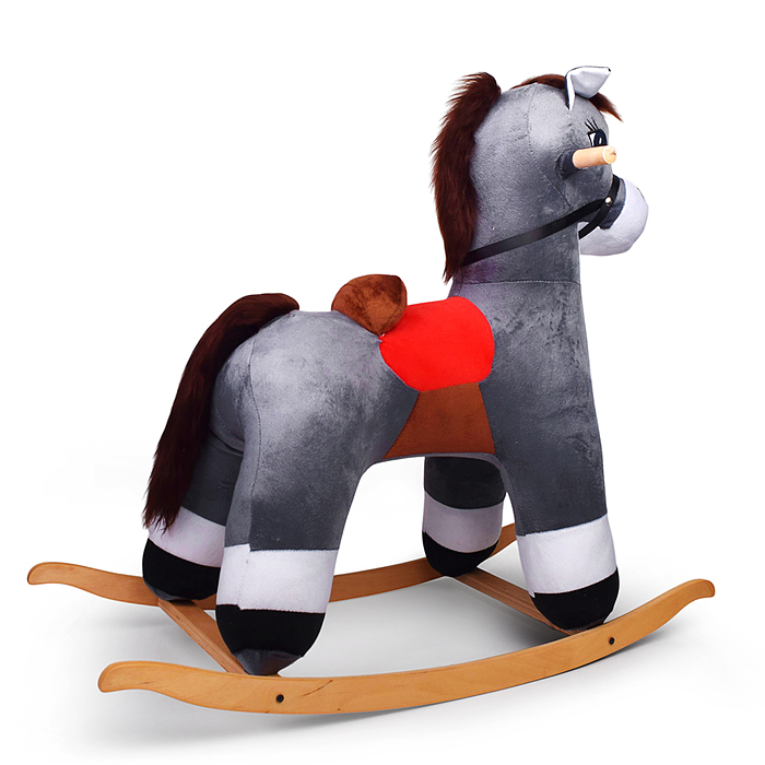 Качалка Конь Ветерок, цвет серый