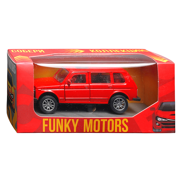 Красная инерционная машинка вид В die-cast , 1:32