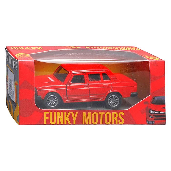 Красная инерционная машинка вид I die-cast , 1:32