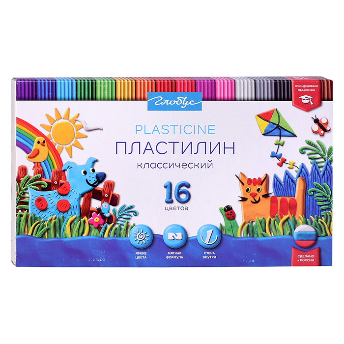 Пластилин классический 16 цв. 