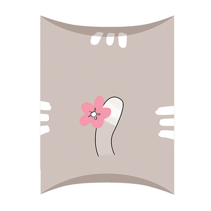 Коробочка для подарка без надписи (кошечка с подарком)