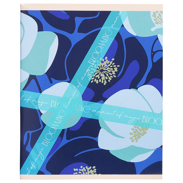 Тетрадь 48л. клетка "Moment Blooming" А5 скрепка