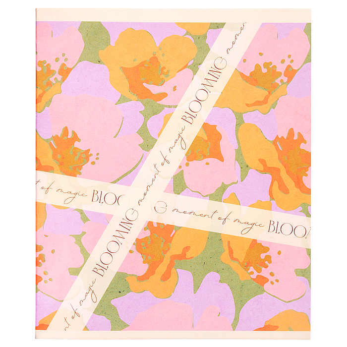 Тетрадь 48л. клетка "Moment Blooming" А5 скрепка