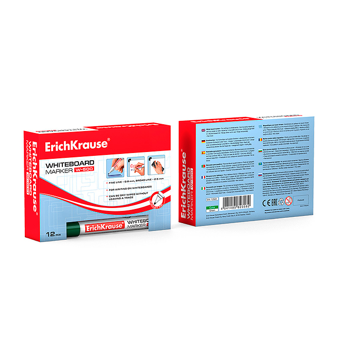 Маркер для досок W-500, цвет чернил зеленый, в коробке