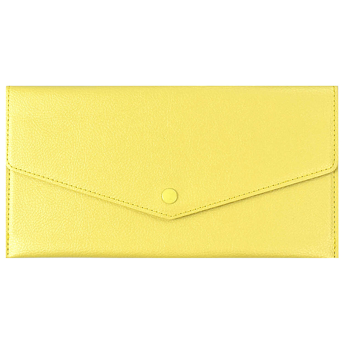 Органайзер-папка д/путешествий наппа светло-желтый металлик (227х110 мм)