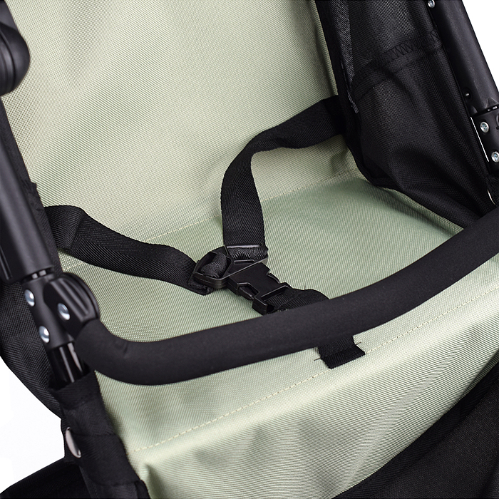 Коляска для кукол 9696 металлическая, цвет черно-зеленый