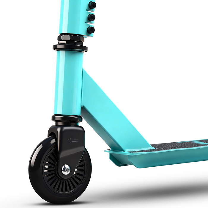 Самокат трюковый R0223 ROCKET,колеса PU/пластик 100 мм,ABEC 7, бирюзовый (в пакете)