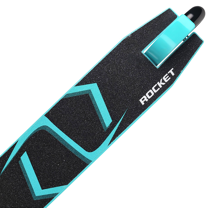 Самокат трюковый R0223 ROCKET,колеса PU/пластик 100 мм,ABEC 7, бирюзовый (в пакете)