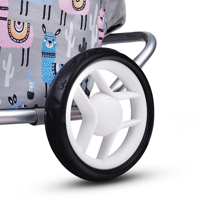 Тележка игрушечная 9703A металлическая, принт альпаки