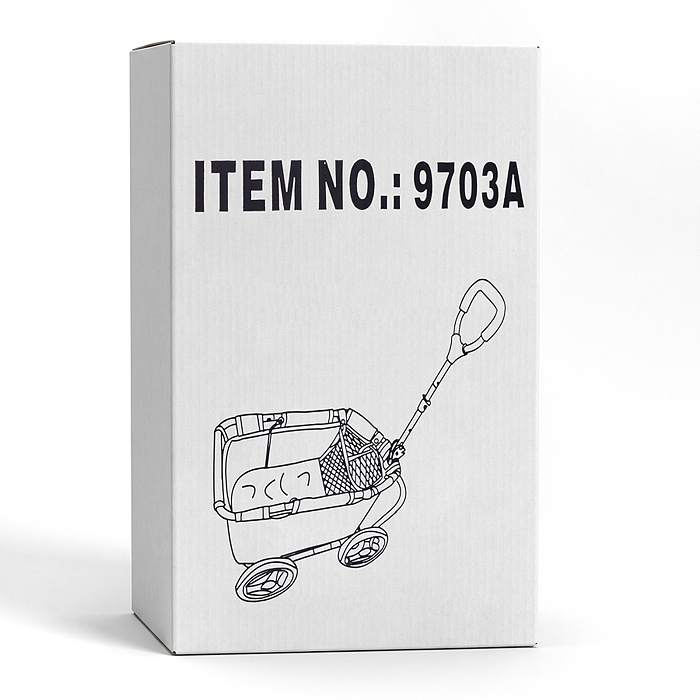 Тележка игрушечная 9703A металлическая, принт альпаки