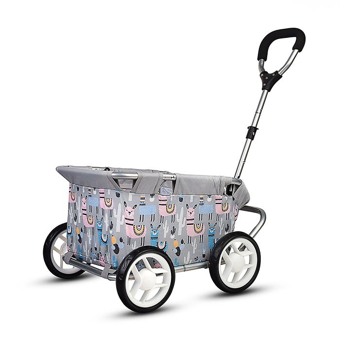 Тележка игрушечная 9703A металлическая, принт альпаки