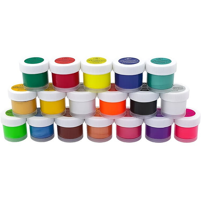 Гуашь 18 цв. "Фантазия" (классические + флуоресцентные + золотой + серебряный) 15 мл