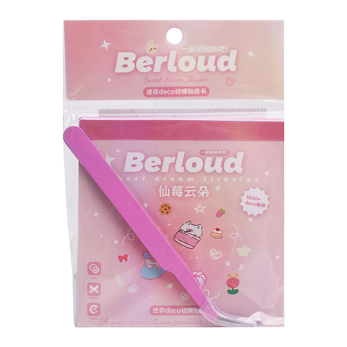 Наклейки для ногтей в блокноте, 85x85 мм, "Сказочные облака" 24 листа в наборе